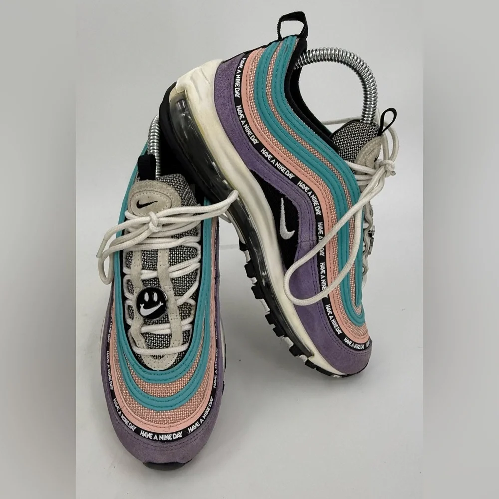 Nike Air Max 97‎ SE 923288-500 “Have A Nike Day” Purple Blue Youth Size 6Y